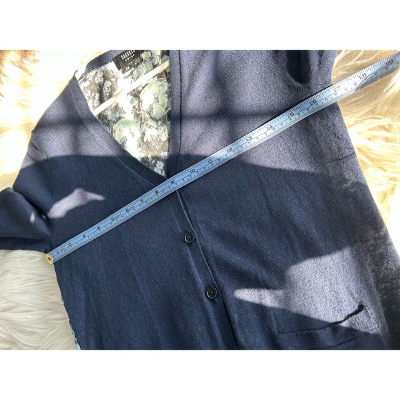 NWT Barneys New York Women's V-Neck Knit Cardigan Sweater Navy Blue‎ Size XS - Picture 11 of 13